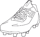 Lacets plats et larges pour chaussures de football / rugby